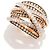 Autre Marque Multiband Crossover Ring Roségold 750/18K Diamant Pavé Gr. 56 Massiv Luxus Golden - Ansicht 6
