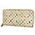 Louis Vuitton Monogram Multicolor Zippy Wallet Pink Weiß