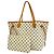 Louis Vuitton Damier Azur Neverfull MM Tote Bag Braun