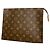 Louis Vuitton Monogram Pochette Toilette 26 Clutch Bag Castaño
