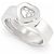 Chopard Happy Diamonds Anello Cuore Oro Bianco 750/18K Mis. 53 Full Set - vista 2