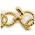 Chanel Cinturón de cadena Vintage CC Double Chain Loop Medallion Chain Belt GP Dorado - vista 10