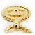 Chanel Cinturón de cadena Vintage CC Double Chain Loop Medallion Chain Belt GP Dorado - vista 9