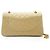 Chanel Borsa a tracolla con catena Double Flap Matelasse 25 in pelle d'agnello Beige - vista 2