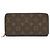 Louis Vuitton Cartera Zippy Long Monogram Castaño