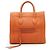 Céline  mala Tote Média Phantom em pele de vitela drummed Laranja