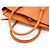 Céline  mala Tote Média Phantom em pele de vitela drummed Laranja - vista 10
