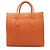Céline  mala Tote Média Phantom em pele de vitela drummed Laranja - vista 2