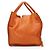 Céline  mala Tote Média Phantom em pele de vitela drummed Laranja - vista 4