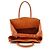 Céline  mala Tote Média Phantom em pele de vitela drummed Laranja - vista 8