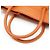 Céline  mala Tote Média Phantom em pele de vitela drummed Laranja - vista 9