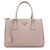 Prada Tote Double Zip Galleria Orchidea Medium em Saffiano 2way Rosa