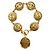 Chanel Bracciale Medaglione Vintage CC Starburst 31 Rue Cambon Paris D'oro
