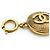 Chanel Bracciale Medaglione Vintage CC Starburst 31 Rue Cambon Paris D'oro - vista 8