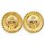 Chanel Vintage Gripoix große runde Clip-On-Ohrringe Rot Golden - Ansicht 7