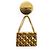 Chanel Spilla pendente Vintage 31 Rue Cambon Paris Matelasse Classic Bag D'oro