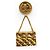 Chanel Spilla pendente Vintage 31 Rue Cambon Paris Matelasse Classic Bag D'oro - vista 2