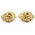 Chanel Vintage CC Cut-out Scalloped Flower Clip-on Earrings GP Golden - view 3