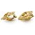 Chanel Vintage CC Cut-out Scalloped Flower Clip-on Earrings GP Golden - view 4