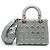 Lady Dior My ABCDior Cannage Supple Metallic Lambskin Medium Argenté Gris - vue 2