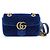 Gucci GG Marmont Mini Chain Shoulder Bag aus Samt Pink Blau