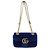 Gucci GG Marmont Mini Chain Shoulder Bag aus Samt Pink Blau - Ansicht 3
