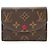 Louis Vuitton Monogram Rosalie Compact Wallet Portemonnaie Braun Rot