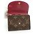 Louis Vuitton Monogram Rosalie Compact Wallet Portemonnaie Braun Rot - Ansicht 7