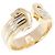 Anello Cartier 2C in oro bianco rosa e giallo 18K