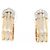 Cartier 2C Diamant Ohrringe in Dreifarbigem Gold
