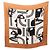 Hermès Pañuelo Hermes Carre 70 EN DESORDRE Castaño Negro Blanco