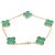 Bracciale Van Cleef & Arpels Vintage Alhambra 5 Motivi in Malachite D'oro Verde - vista 2