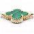 Bracciale Van Cleef & Arpels Vintage Alhambra 5 Motivi in Malachite D'oro Verde - vista 4