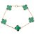 Bracciale Van Cleef & Arpels Vintage Alhambra 5 Motivi in Malachite D'oro Verde