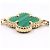 Bracciale Van Cleef & Arpels Vintage Alhambra 5 Motivi in Malachite D'oro Verde - vista 4