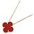 Van Cleef & Arpels Vintage Alhambra Karneol Halskette Rot Golden