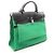 Hermès Herbag Zip PM Bolso de mano 2-Way Castaño Verde - vista 2