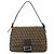 Borsa a spalla Fendi Zucchino Mamma Baguette Marrone
