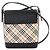 Burberry Nova Check Schultertasche Schwarz Beige