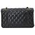 Sac à main épaule à chaîne Chanel Matelasse 25 Noir - vue 3