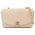 Chanel Diana Matelasse 22 Schultertasche mit Kette Beige