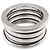 Bulgari Bague Bvlgari B-ZERO1 à 4 bandes en or blanc 18K - vue 4