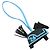 Hermès Hermes Rodeo Robeo 24 PM Handbag Charm Preto Verde claro Azul claro - vista 3