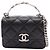 Chanel Matelassé 2-Way Schultertasche Schwarz
