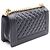Borsa a tracolla Chanel Boy in pelle di vitello martellata nera Nero - vista 2