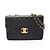 Borsa a tracolla Chanel Large Matelassé in pelle d'agnello nera Nero