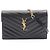 Bolsa Envelope Monogram Yves Saint Laurent Preto