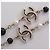 Collar Chanel C25B Coco Mark Negro Blanco Dorado - vista 6