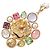 Collier pendentif long Chanel I26C Coco Mark Multicolore Doré