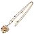 Collier pendentif long Chanel I26C Coco Mark Multicolore Doré - vue 3